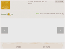 Tablet Screenshot of keralaspicesonline.com